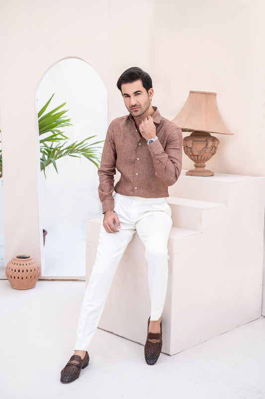 Premium Brown Linen Shirt