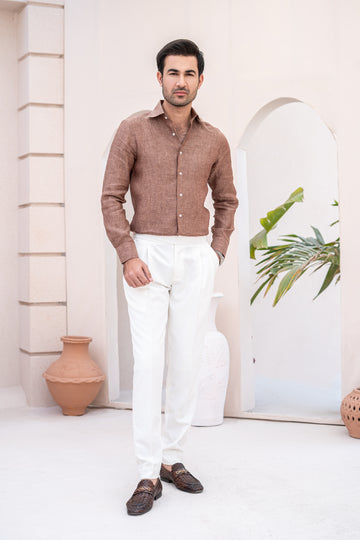 Premium Brown Linen Shirt