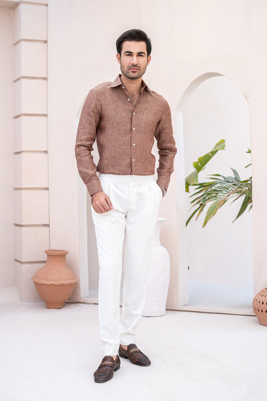Premium Brown Linen Shirt