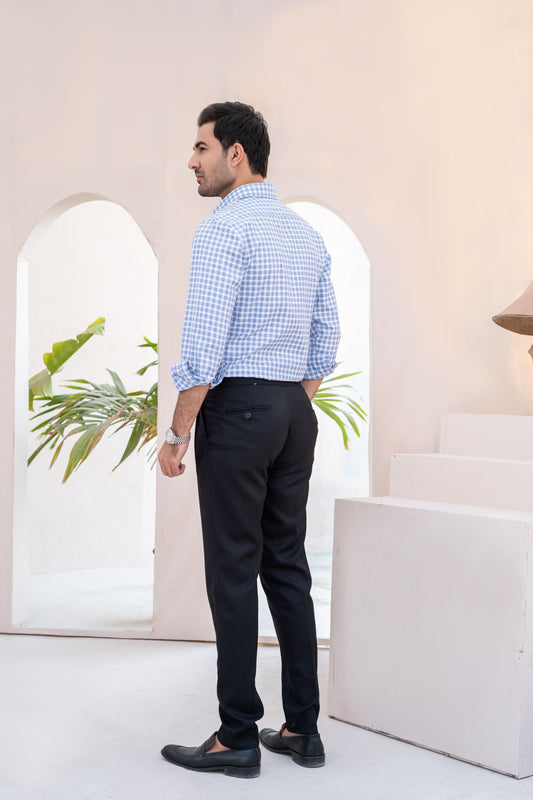 Premium Blue Checkered Shirt