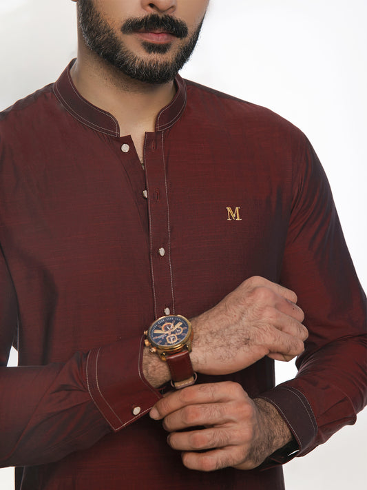 DEEP CHERRY KURTA PAJAMA