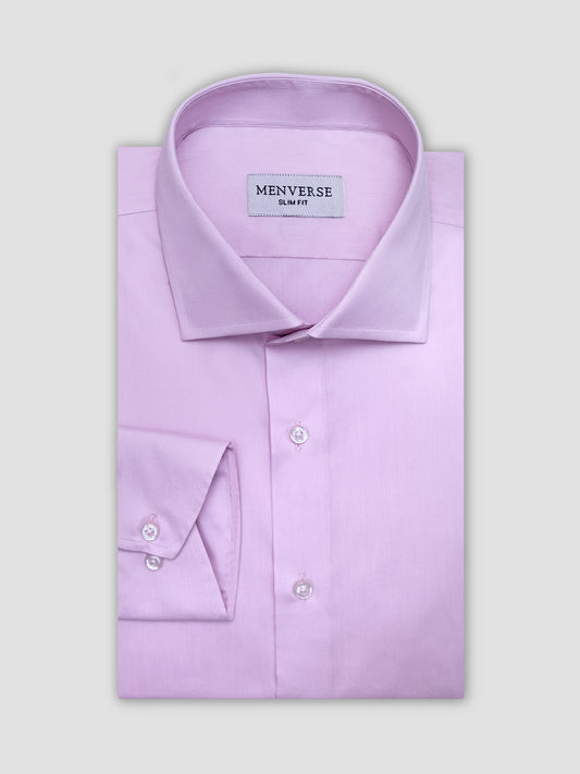 ITALIAN SOLID FOUR WAY STRETCH PINK SHIRT