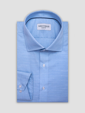 ITALIAN LIGHT BLUE SLUB SHIRT