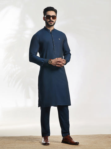 NOBLE BLUE KURTA PAJAMA