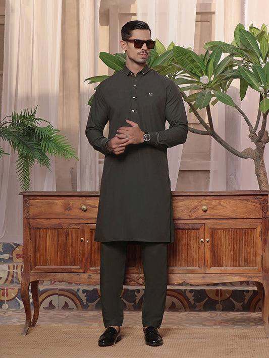 NOBLE GREY KURTA PAJAMA